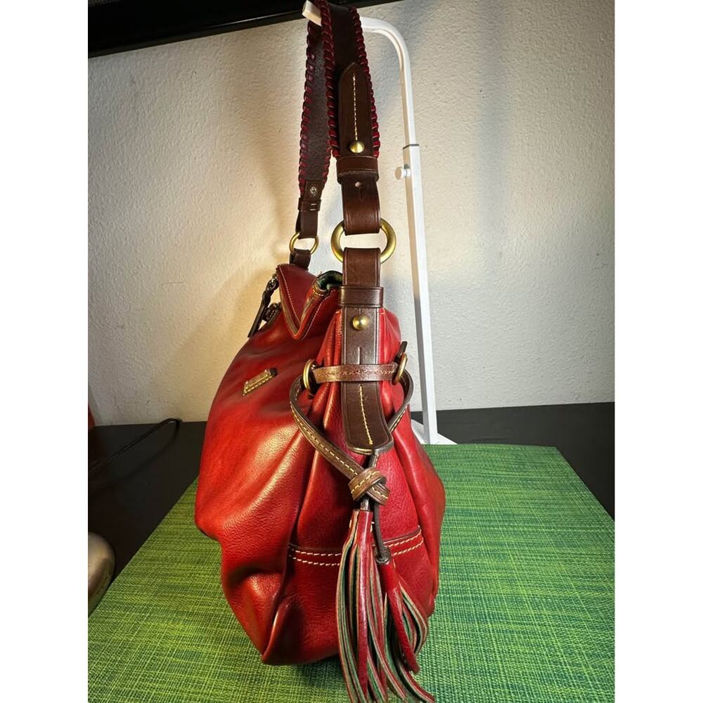 Dooney & Bourke Florentine Leather Teagan 30 Shoulder Bag - Picture 4 of 10